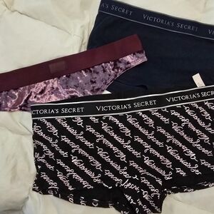 Victoria's Secret Panty Set - Black, Purple, and Navy